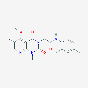 molecular formula C20H22N4O4 B6544692 N-(2,4-dimethylphenyl)-2-{5-methoxy-1,6-dimethyl-2,4-dioxo-1H,2H,3H,4H-pyrido[2,3-d]pyrimidin-3-yl}acetamide CAS No. 946298-61-9