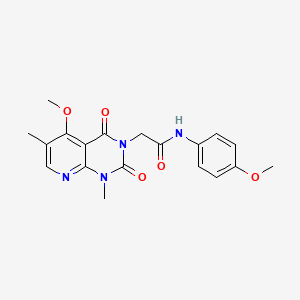 molecular formula C19H20N4O5 B6544704 2-{5-methoxy-1,6-dimethyl-2,4-dioxo-1H,2H,3H,4H-pyrido[2,3-d]pyrimidin-3-yl}-N-(4-methoxyphenyl)acetamide CAS No. 946350-53-4