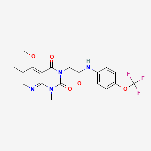 B6544731 2-{5-methoxy-1,6-dimethyl-2,4-dioxo-1H,2H,3H,4H-pyrido[2,3-d]pyrimidin-3-yl}-N-[4-(trifluoromethoxy)phenyl]acetamide CAS No. 946220-47-9