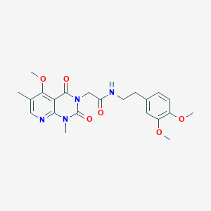 molecular formula C22H26N4O6 B6544735 N-[2-(3,4-dimethoxyphenyl)ethyl]-2-{5-methoxy-1,6-dimethyl-2,4-dioxo-1H,2H,3H,4H-pyrido[2,3-d]pyrimidin-3-yl}acetamide CAS No. 946220-55-9