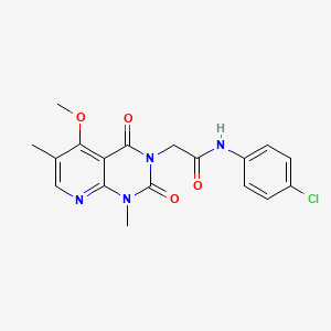 N-(4-chlorophenyl)-2-{5-methoxy-1,6-dimethyl-2,4-dioxo-1H,2H,3H,4H-pyrido[2,3-d]pyrimidin-3-yl}acetamide
