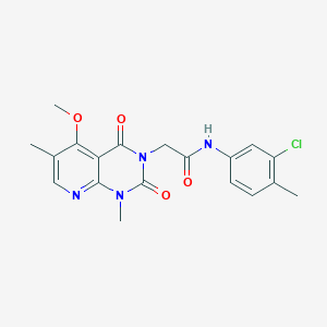 molecular formula C19H19ClN4O4 B6544760 N-(3-chloro-4-methylphenyl)-2-{5-methoxy-1,6-dimethyl-2,4-dioxo-1H,2H,3H,4H-pyrido[2,3-d]pyrimidin-3-yl}acetamide CAS No. 946220-65-1