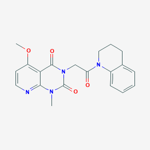 molecular formula C20H20N4O4 B6544770 5-methoxy-1-methyl-3-[2-oxo-2-(1,2,3,4-tetrahydroquinolin-1-yl)ethyl]-1H,2H,3H,4H-pyrido[2,3-d]pyrimidine-2,4-dione CAS No. 946350-93-2