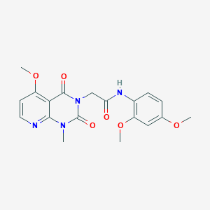 molecular formula C19H20N4O6 B6544775 N-(2,4-dimethoxyphenyl)-2-{5-methoxy-1-methyl-2,4-dioxo-1H,2H,3H,4H-pyrido[2,3-d]pyrimidin-3-yl}acetamide CAS No. 946222-51-1