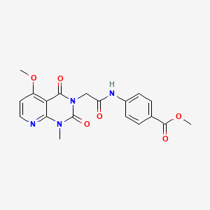molecular formula C19H18N4O6 B6544790 methyl 4-(2-{5-methoxy-1-methyl-2,4-dioxo-1H,2H,3H,4H-pyrido[2,3-d]pyrimidin-3-yl}acetamido)benzoate CAS No. 946299-30-5