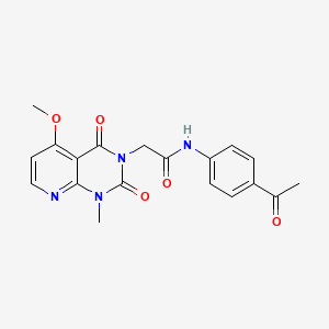 molecular formula C19H18N4O5 B6544791 N-(4-acetylphenyl)-2-{5-methoxy-1-methyl-2,4-dioxo-1H,2H,3H,4H-pyrido[2,3-d]pyrimidin-3-yl}acetamide CAS No. 946222-61-3