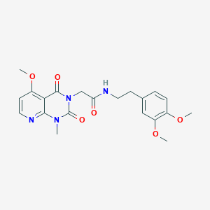 molecular formula C21H24N4O6 B6544795 N-[2-(3,4-dimethoxyphenyl)ethyl]-2-{5-methoxy-1-methyl-2,4-dioxo-1H,2H,3H,4H-pyrido[2,3-d]pyrimidin-3-yl}acetamide CAS No. 946222-76-0