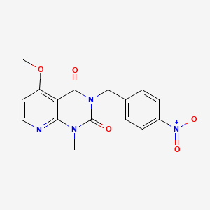 molecular formula C16H14N4O5 B6544807 5-methoxy-1-methyl-3-[(4-nitrophenyl)methyl]-1H,2H,3H,4H-pyrido[2,3-d]pyrimidine-2,4-dione CAS No. 946248-43-7