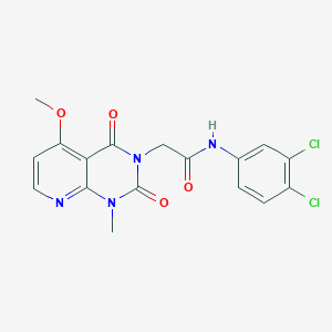 molecular formula C17H14Cl2N4O4 B6544812 N-(3,4-dichlorophenyl)-2-{5-methoxy-1-methyl-2,4-dioxo-1H,2H,3H,4H-pyrido[2,3-d]pyrimidin-3-yl}acetamide CAS No. 946324-16-9