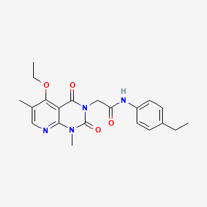 molecular formula C21H24N4O4 B6544826 2-{5-ethoxy-1,6-dimethyl-2,4-dioxo-1H,2H,3H,4H-pyrido[2,3-d]pyrimidin-3-yl}-N-(4-ethylphenyl)acetamide CAS No. 946223-14-9