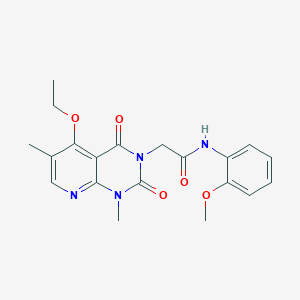 molecular formula C20H22N4O5 B6544835 2-{5-ethoxy-1,6-dimethyl-2,4-dioxo-1H,2H,3H,4H-pyrido[2,3-d]pyrimidin-3-yl}-N-(2-methoxyphenyl)acetamide CAS No. 946248-83-5