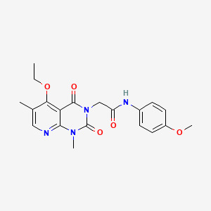 molecular formula C20H22N4O5 B6544839 2-{5-ethoxy-1,6-dimethyl-2,4-dioxo-1H,2H,3H,4H-pyrido[2,3-d]pyrimidin-3-yl}-N-(4-methoxyphenyl)acetamide CAS No. 946373-43-9