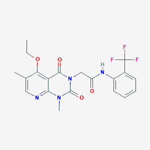 B6544856 2-{5-ethoxy-1,6-dimethyl-2,4-dioxo-1H,2H,3H,4H-pyrido[2,3-d]pyrimidin-3-yl}-N-[2-(trifluoromethyl)phenyl]acetamide CAS No. 946373-50-8