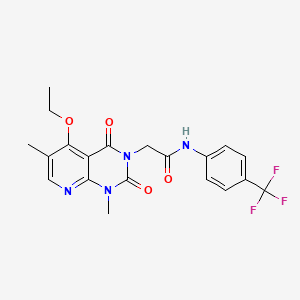 2-{5-ethoxy-1,6-dimethyl-2,4-dioxo-1H,2H,3H,4H-pyrido[2,3-d]pyrimidin-3-yl}-N-[4-(trifluoromethyl)phenyl]acetamide