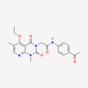 molecular formula C21H22N4O5 B6544881 N-(4-acetylphenyl)-2-{5-ethoxy-1,6-dimethyl-2,4-dioxo-1H,2H,3H,4H-pyrido[2,3-d]pyrimidin-3-yl}acetamide CAS No. 946373-56-4