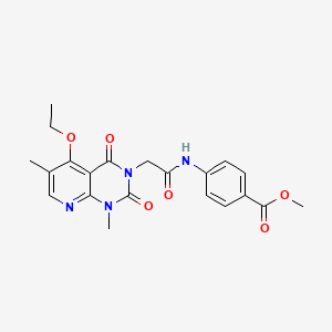 methyl 4-(2-{5-ethoxy-1,6-dimethyl-2,4-dioxo-1H,2H,3H,4H-pyrido[2,3-d]pyrimidin-3-yl}acetamido)benzoate