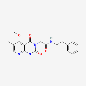 molecular formula C21H24N4O4 B6544894 2-{5-ethoxy-1,6-dimethyl-2,4-dioxo-1H,2H,3H,4H-pyrido[2,3-d]pyrimidin-3-yl}-N-(2-phenylethyl)acetamide CAS No. 946373-62-2