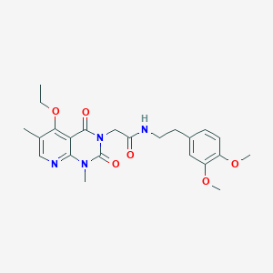 molecular formula C23H28N4O6 B6544900 N-[2-(3,4-dimethoxyphenyl)ethyl]-2-{5-ethoxy-1,6-dimethyl-2,4-dioxo-1H,2H,3H,4H-pyrido[2,3-d]pyrimidin-3-yl}acetamide CAS No. 946324-72-7
