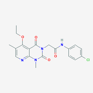 molecular formula C19H19ClN4O4 B6544915 N-(4-chlorophenyl)-2-{5-ethoxy-1,6-dimethyl-2,4-dioxo-1H,2H,3H,4H-pyrido[2,3-d]pyrimidin-3-yl}acetamide CAS No. 946324-88-5