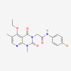 molecular formula C19H19BrN4O4 B6544928 N-(4-bromophenyl)-2-{5-ethoxy-1,6-dimethyl-2,4-dioxo-1H,2H,3H,4H-pyrido[2,3-d]pyrimidin-3-yl}acetamide CAS No. 946373-74-6