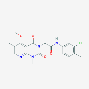 molecular formula C20H21ClN4O4 B6544935 N-(3-chloro-4-methylphenyl)-2-{5-ethoxy-1,6-dimethyl-2,4-dioxo-1H,2H,3H,4H-pyrido[2,3-d]pyrimidin-3-yl}acetamide CAS No. 946324-91-0