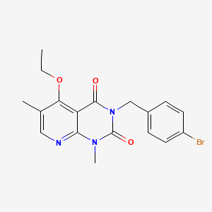 3-[(4-bromophenyl)methyl]-5-ethoxy-1,6-dimethyl-1H,2H,3H,4H-pyrido[2,3-d]pyrimidine-2,4-dione