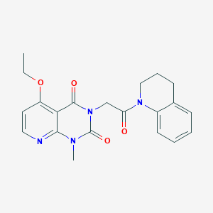 molecular formula C21H22N4O4 B6544946 5-ethoxy-1-methyl-3-[2-oxo-2-(1,2,3,4-tetrahydroquinolin-1-yl)ethyl]-1H,2H,3H,4H-pyrido[2,3-d]pyrimidine-2,4-dione CAS No. 946223-69-4