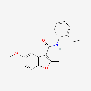 molecular formula C19H19NO3 B6544973 N-(2-ethylphenyl)-5-methoxy-2-methyl-1-benzofuran-3-carboxamide CAS No. 929390-00-1