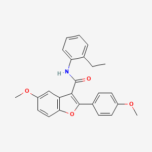 molecular formula C25H23NO4 B6544981 N-(2-ethylphenyl)-5-methoxy-2-(4-methoxyphenyl)-1-benzofuran-3-carboxamide CAS No. 929428-50-2