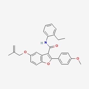 molecular formula C28H27NO4 B6544984 N-(2-ethylphenyl)-2-(4-methoxyphenyl)-5-[(2-methylprop-2-en-1-yl)oxy]-1-benzofuran-3-carboxamide CAS No. 929513-50-8