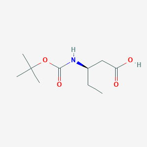 molecular formula C10H19NO4 B065450 (R)-3-((叔丁氧羰基)氨基)戊酸 CAS No. 183990-60-5
