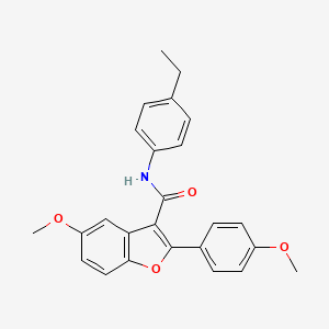 molecular formula C25H23NO4 B6545002 N-(4-ethylphenyl)-5-methoxy-2-(4-methoxyphenyl)-1-benzofuran-3-carboxamide CAS No. 929451-65-0