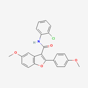 molecular formula C23H18ClNO4 B6545024 N-(2-chlorophenyl)-5-methoxy-2-(4-methoxyphenyl)-1-benzofuran-3-carboxamide CAS No. 929390-15-8