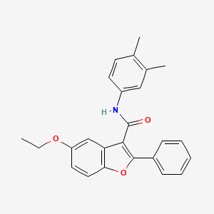 molecular formula C25H23NO3 B6545044 N-(3,4-dimethylphenyl)-5-ethoxy-2-phenyl-1-benzofuran-3-carboxamide CAS No. 929390-12-5