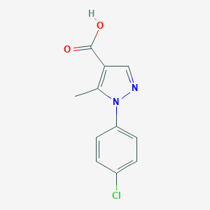molecular formula C11H9ClN2O2 B065451 1-(4-chlorophenyl)-5-methyl-1H-pyrazole-4-carboxylic acid CAS No. 187998-35-2