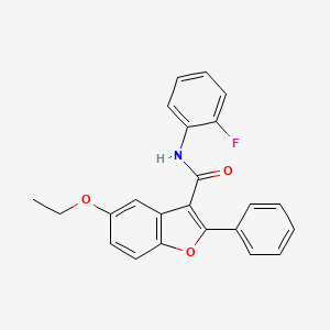 molecular formula C23H18FNO3 B6545102 5-ethoxy-N-(2-fluorophenyl)-2-phenyl-1-benzofuran-3-carboxamide CAS No. 929428-52-4