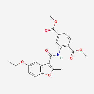 1,4-dimethyl 2-(5-ethoxy-2-methyl-1-benzofuran-3-amido)benzene-1,4-dicarboxylate