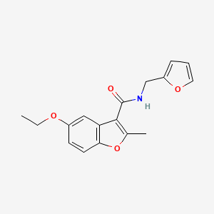 molecular formula C17H17NO4 B6545134 5-ethoxy-N-[(furan-2-yl)methyl]-2-methyl-1-benzofuran-3-carboxamide CAS No. 929513-79-1