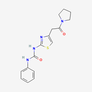 3-{4-[2-oxo-2-(pyrrolidin-1-yl)ethyl]-1,3-thiazol-2-yl}-1-phenylurea