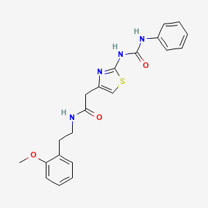 N-[2-(2-methoxyphenyl)ethyl]-2-{2-[(phenylcarbamoyl)amino]-1,3-thiazol-4-yl}acetamide