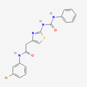 N-(3-bromophenyl)-2-{2-[(phenylcarbamoyl)amino]-1,3-thiazol-4-yl}acetamide