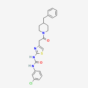 molecular formula C24H25ClN4O2S B6545248 3-{4-[2-(4-benzylpiperidin-1-yl)-2-oxoethyl]-1,3-thiazol-2-yl}-1-(3-chlorophenyl)urea CAS No. 946326-29-0