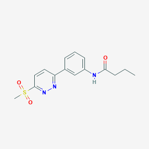 molecular formula C15H17N3O3S B6545377 N-[3-(6-methanesulfonylpyridazin-3-yl)phenyl]butanamide CAS No. 946251-60-1