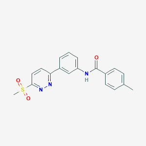 molecular formula C19H17N3O3S B6545387 N-[3-(6-methanesulfonylpyridazin-3-yl)phenyl]-4-methylbenzamide CAS No. 946251-64-5