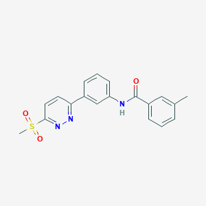 molecular formula C19H17N3O3S B6545392 N-[3-(6-methanesulfonylpyridazin-3-yl)phenyl]-3-methylbenzamide CAS No. 946251-84-9