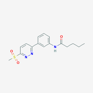 molecular formula C16H19N3O3S B6545394 N-[3-(6-methanesulfonylpyridazin-3-yl)phenyl]pentanamide CAS No. 946327-49-7