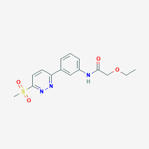 molecular formula C15H17N3O4S B6545397 2-ethoxy-N-[3-(6-methanesulfonylpyridazin-3-yl)phenyl]acetamide CAS No. 946376-35-8