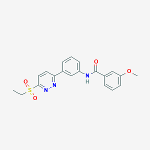 molecular formula C20H19N3O4S B6545408 N-{3-[6-(ethanesulfonyl)pyridazin-3-yl]phenyl}-3-methoxybenzamide CAS No. 946272-25-9