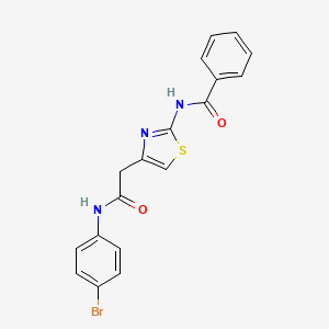 molecular formula C18H14BrN3O2S B6545461 N-(4-{[(4-bromophenyl)carbamoyl]methyl}-1,3-thiazol-2-yl)benzamide CAS No. 946357-20-6