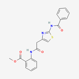 molecular formula C20H17N3O4S B6545468 methyl 2-[2-(2-benzamido-1,3-thiazol-4-yl)acetamido]benzoate CAS No. 946304-74-1